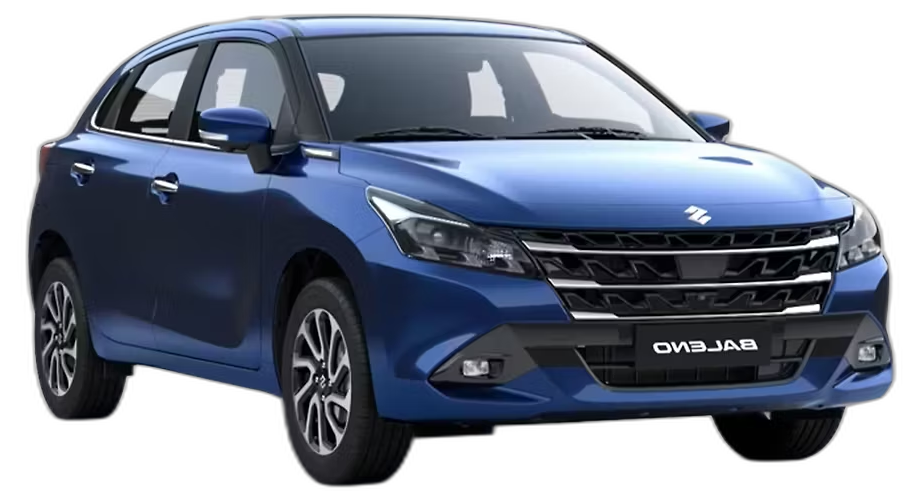 Blue Maruti Suzuki Baleno, 2026 registration, available for self-drive or with-driver rental in Jagtial