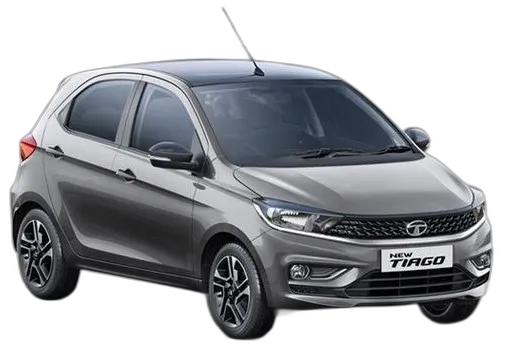 Grey Tata Tiago, 2019 registration, available for self-drive or with-driver rental in Jagtial
